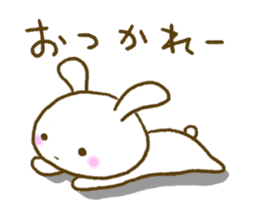 white rabbit sticker sticker #3359868