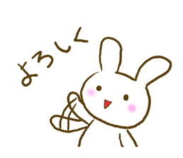 white rabbit sticker sticker #3359869