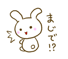 white rabbit sticker sticker #3359873