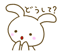 white rabbit sticker sticker #3359877