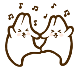 Mori Shu Mochi Rabbits sticker #3360085