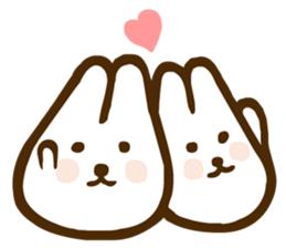 Mori Shu Mochi Rabbits sticker #3360118