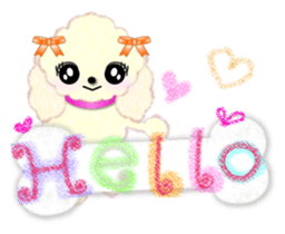 toy poodle "LUNLUN"2 sticker #3360202