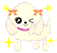 toy poodle "LUNLUN"2 sticker #3360203
