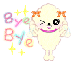 toy poodle "LUNLUN"2 sticker #3360209