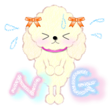 toy poodle "LUNLUN"2 sticker #3360214