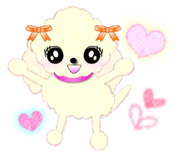 toy poodle "LUNLUN"2 sticker #3360215