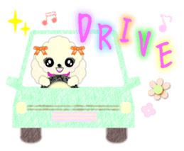 toy poodle "LUNLUN"2 sticker #3360220