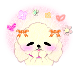 toy poodle "LUNLUN"2 sticker #3360228