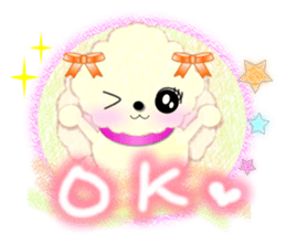 toy poodle "LUNLUN"2 sticker #3360229