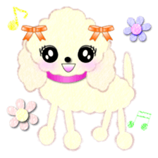 toy poodle "LUNLUN"2 sticker #3360231