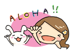 hula girl hua's aloha days sticker #3360723