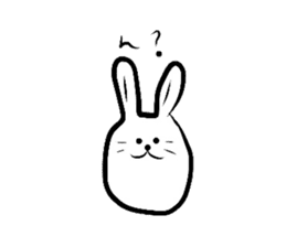 Basic expressionless rabbit sticker #3360882