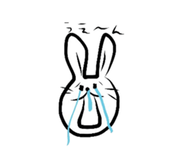 Basic expressionless rabbit sticker #3360883