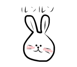Basic expressionless rabbit sticker #3360885