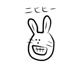 Basic expressionless rabbit sticker #3360886