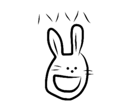 Basic expressionless rabbit sticker #3360887