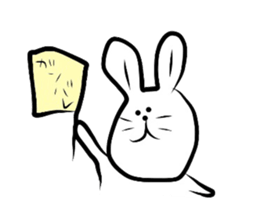 Basic expressionless rabbit sticker #3360888