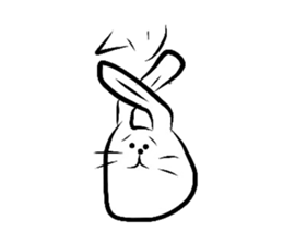 Basic expressionless rabbit sticker #3360889