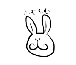 Basic expressionless rabbit sticker #3360892