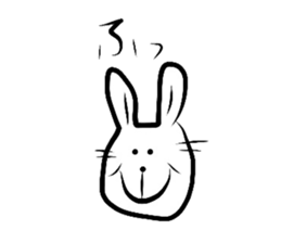 Basic expressionless rabbit sticker #3360893