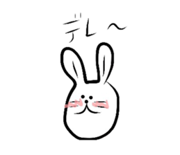 Basic expressionless rabbit sticker #3360894