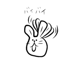 Basic expressionless rabbit sticker #3360895