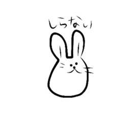 Basic expressionless rabbit sticker #3360896