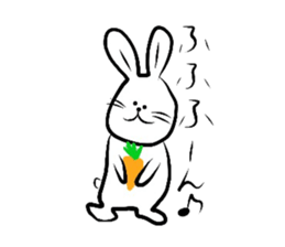 Basic expressionless rabbit sticker #3360899