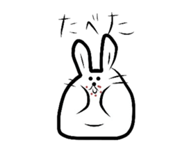Basic expressionless rabbit sticker #3360900