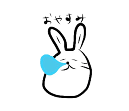 Basic expressionless rabbit sticker #3360903