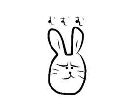Basic expressionless rabbit sticker #3360904