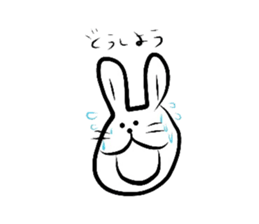 Basic expressionless rabbit sticker #3360905