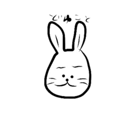 Basic expressionless rabbit sticker #3360906