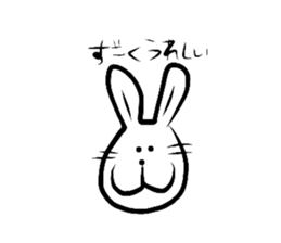 Basic expressionless rabbit sticker #3360908