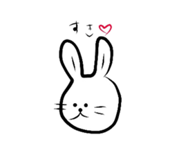 Basic expressionless rabbit sticker #3360909