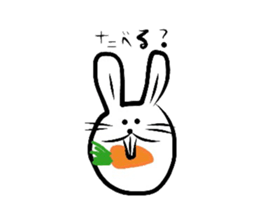 Basic expressionless rabbit sticker #3360910