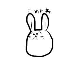 Basic expressionless rabbit sticker #3360911