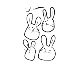 Basic expressionless rabbit sticker #3360912