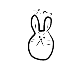 Basic expressionless rabbit sticker #3360913