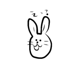 Basic expressionless rabbit sticker #3360914