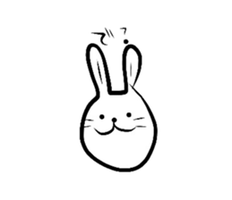 Basic expressionless rabbit sticker #3360915