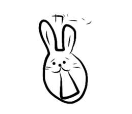 Basic expressionless rabbit sticker #3360916