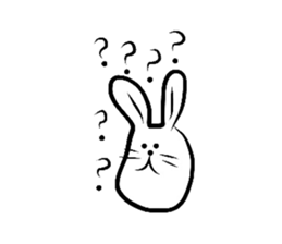 Basic expressionless rabbit sticker #3360917