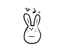 Basic expressionless rabbit sticker #3360918