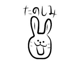 Basic expressionless rabbit sticker #3360919
