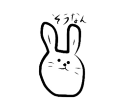 Basic expressionless rabbit sticker #3360920