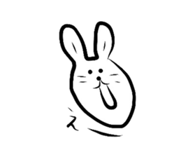 Basic expressionless rabbit sticker #3360921