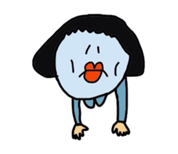 Drooping eyes,thick lips,chubby sticker #3361254