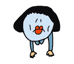 Drooping eyes,thick lips,chubby sticker #3361254